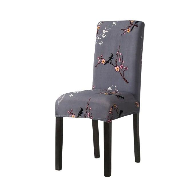 Print Pattened Dining Chair Cover Spandex Elastic Chair Slipcover Stretch Case For Chairs Wedding Hotel Banquet  Fit Stretch Short Dining Room Chair Covers with Printed Pattern Banquet Chair Seat Protector Slipcover For Home Party Hotel Wedding Ceremony Stevvex