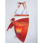 Print Swimsuit 3 Piece Mesh Bikini Set  Women's Ribbed Floral Bikini Set Tie Side Swimsuit Cover Ups Daisy Butterfly Print Three Piece Bikini Swimwear Triangle Micro Bikini String Halter Swimwear Women Low Waist Bathing Suit Stevvex
