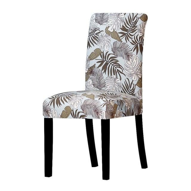 Printed Chair Cover Economical and Practical Stretch Seat Cover Slipcovers Big Elastic Washable Dining Chairs Beach Chairs Removable Washable Short Parsons Kitchen Chair Covers Protector for Dining Room Hote Stevvex
