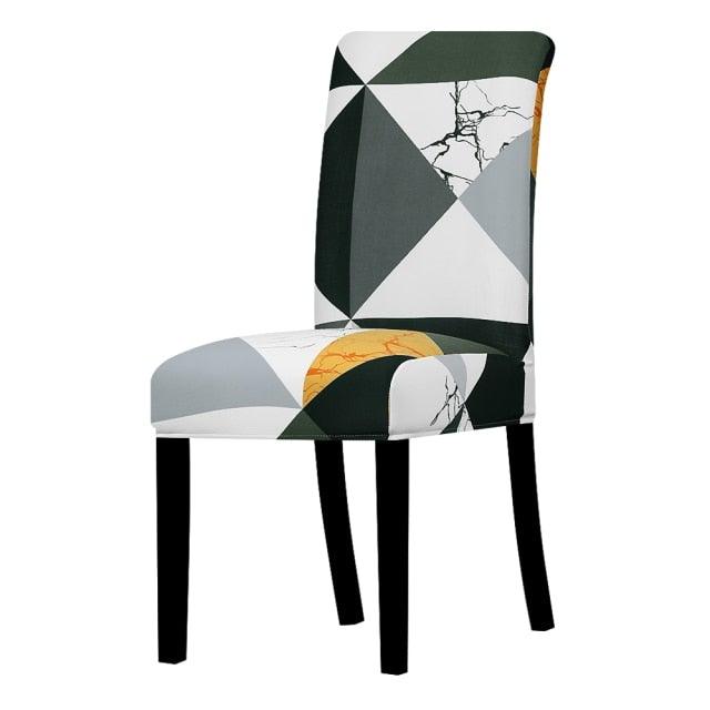 Printed Chair Cover Economical and Practical Stretch Seat Cover Slipcovers Big Elastic Washable Dining Chairs Beach Chairs Removable Washable Short Parsons Kitchen Chair Covers Protector for Dining Room Hote Stevvex