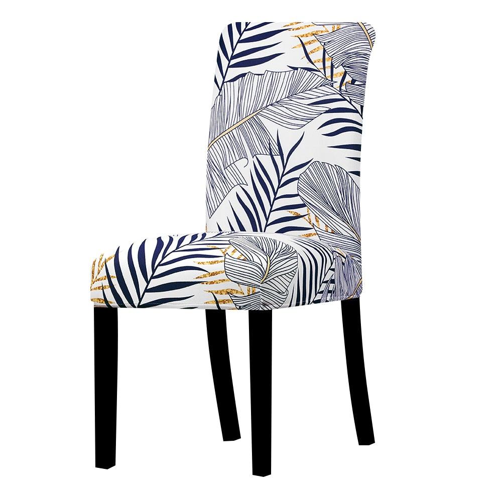 Printed Chair Cover Economical and Practical Stretch Seat Cover Slipcovers Big Elastic Washable Dining Chairs Beach Chairs Removable Washable Short Parsons Kitchen Chair Covers Protector for Dining Room Hote Stevvex