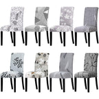 Printed Chair Cover Economical and Practical Stretch Seat Cover Slipcovers Big Elastic Washable Dining Chairs Beach Chairs Removable Washable Short Parsons Kitchen Chair Covers Protector for Dining Room Hote Stevvex