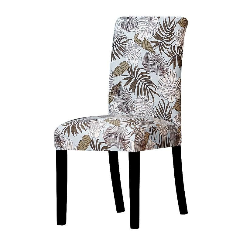 Printed Chair Cover Economical and Practical Stretch Seat Cover Slipcovers Big Elastic Washable Dining Chairs Beach Chairs Removable Washable Short Parsons Kitchen Chair Covers Protector for Dining Room Hote Stevvex