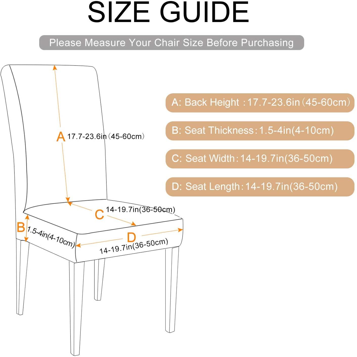 Printed Chair Cover Economical and Practical Stretch Seat Cover Slipcovers Big Elastic Washable Dining Chairs Beach Chairs Removable Washable Short Parsons Kitchen Chair Covers Protector for Dining Room Hote Stevvex