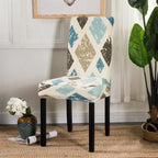 Printed Chair Cover Spandex Stretch Durable Soft Seat Chair Covers Slipcovers for Kitchen Dining Room Wedding Banquet Hotel  Chair Covers for Dining Room Stretch Spandex Removable Washable Anti-dust Seat Slipcover  Protector for Hotel Office Ceremony Stevvex