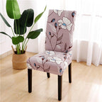 Printed Chair Cover Spandex Stretch Durable Soft Seat Chair Covers Slipcovers for Kitchen Dining Room Wedding Banquet Hotel  Chair Covers for Dining Room Stretch Spandex Removable Washable Anti-dust Seat Slipcover  Protector for Hotel Office Ceremony Stevvex