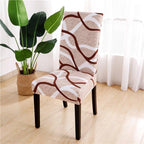 Printed Chair Cover Spandex Stretch Durable Soft Seat Chair Covers Slipcovers for Kitchen Dining Room Wedding Banquet Hotel  Chair Covers for Dining Room Stretch Spandex Removable Washable Anti-dust Seat Slipcover  Protector for Hotel Office Ceremony Stevvex