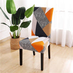Printed Chair Cover Spandex Stretch Durable Soft Seat Chair Covers Slipcovers for Kitchen Dining Room Wedding Banquet Hotel  Chair Covers for Dining Room Stretch Spandex Removable Washable Anti-dust Seat Slipcover  Protector for Hotel Office Ceremony Stevvex