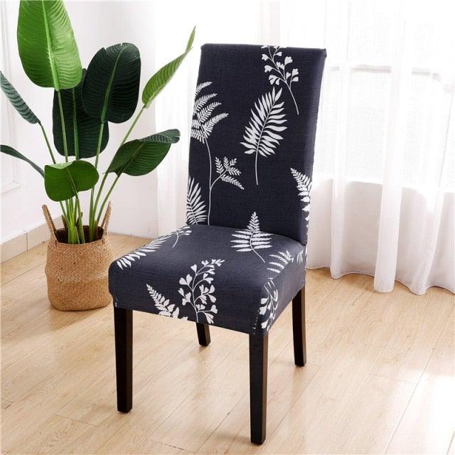 Printed Chair Cover Spandex Stretch Durable Soft Seat Chair Covers Slipcovers for Kitchen Dining Room Wedding Banquet Hotel  Chair Covers for Dining Room Stretch Spandex Removable Washable Anti-dust Seat Slipcover  Protector for Hotel Office Ceremony Stevvex