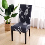 Printed Chair Cover Spandex Stretch Durable Soft Seat Chair Covers Slipcovers for Kitchen Dining Room Wedding Banquet Hotel  Chair Covers for Dining Room Stretch Spandex Removable Washable Anti-dust Seat Slipcover  Protector for Hotel Office Ceremony Stevvex