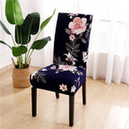 Printed Chair Cover Spandex Stretch Durable Soft Seat Chair Covers Slipcovers for Kitchen Dining Room Wedding Banquet Hotel  Chair Covers for Dining Room Stretch Spandex Removable Washable Anti-dust Seat Slipcover  Protector for Hotel Office Ceremony Stevvex