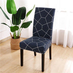 Printed Chair Cover Spandex Stretch Durable Soft Seat Chair Covers Slipcovers for Kitchen Dining Room Wedding Banquet Hotel  Chair Covers for Dining Room Stretch Spandex Removable Washable Anti-dust Seat Slipcover  Protector for Hotel Office Ceremony Stevvex