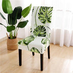 Printed Chair Cover Spandex Stretch Durable Soft Seat Chair Covers Slipcovers for Kitchen Dining Room Wedding Banquet Hotel  Chair Covers for Dining Room Stretch Spandex Removable Washable Anti-dust Seat Slipcover  Protector for Hotel Office Ceremony Stevvex