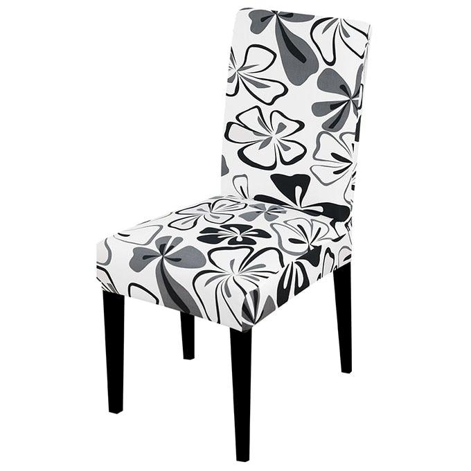 Printed Chair Cover Spandex Stretch Slipcovers Elastic Chair Covers Dining Banquet Home Hotel Weddings Christmas Seat Protector Super Fit Slipcover Stretch Removable Washable Soft Spandex Fabric For Home Hotel Dining Room Ceremony Banquet Wedding Party Stevvex