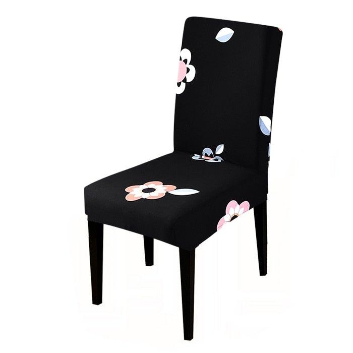 Printed Chair Cover Spandex Stretch Slipcovers Elastic Chair Covers Dining Banquet Home Hotel Weddings Christmas Seat Protector Super Fit Slipcover Stretch Removable Washable Soft Spandex Fabric For Home Hotel Dining Room Ceremony Banquet Wedding Party Stevvex
