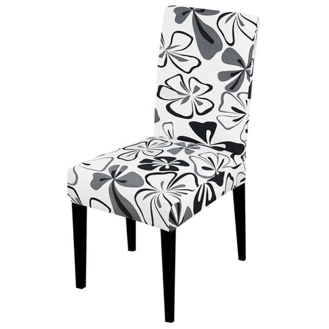 Printed Chair Cover Spandex Stretch Slipcovers Elastic Chair Covers Dining Banquet Home Hotel Weddings Christmas Seat Protector Super Fit Slipcover Stretch Removable Washable Soft Spandex Fabric For Home Hotel Dining Room Ceremony Banquet Wedding Party Stevvex