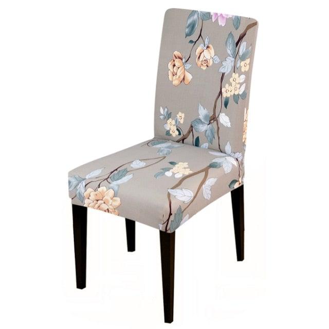 Printed Chair Cover Spandex Stretch Slipcovers Elastic Chair Covers Dining Banquet Home Hotel Weddings Christmas Seat Protector Super Fit Slipcover Stretch Removable Washable Soft Spandex Fabric For Home Hotel Dining Room Ceremony Banquet Wedding Party Stevvex