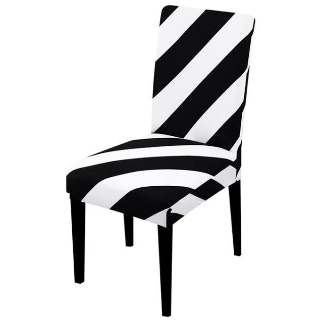 Printed Chair Cover Spandex Stretch Slipcovers Elastic Chair Covers Dining Banquet Home Hotel Weddings Christmas Seat Protector Super Fit Slipcover Stretch Removable Washable Soft Spandex Fabric For Home Hotel Dining Room Ceremony Banquet Wedding Party Stevvex