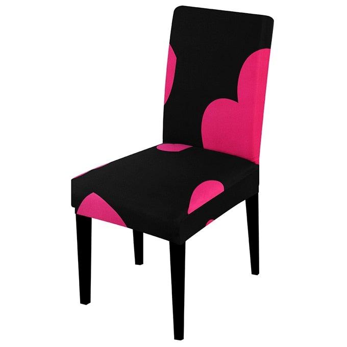 Printed Chair Cover Spandex Stretch Slipcovers Elastic Chair Covers Dining Banquet Home Hotel Weddings Christmas Seat Protector Super Fit Slipcover Stretch Removable Washable Soft Spandex Fabric For Home Hotel Dining Room Ceremony Banquet Wedding Party Stevvex