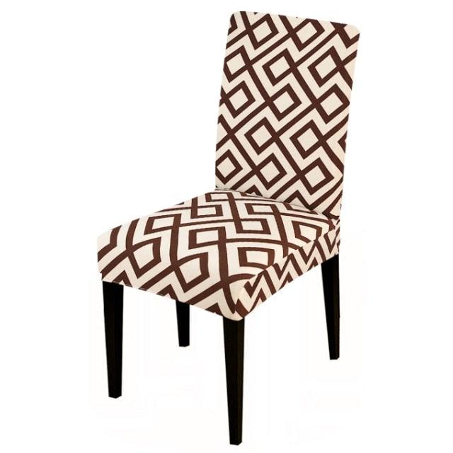 Printed Chair Cover Spandex Stretch Slipcovers Elastic Chair Covers Dining Banquet Home Hotel Weddings Christmas Seat Protector Super Fit Slipcover Stretch Removable Washable Soft Spandex Fabric For Home Hotel Dining Room Ceremony Banquet Wedding Party Stevvex