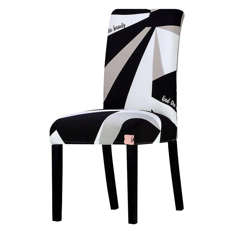 Printed Chair Cover Washable Removable Big Elastic Seat Arm Covers Slipcovers Stretch For Banquet Hotel Printed Dining Chair Slipcovers, Removable Washable Soft Spandex Stretch Chair Covers Banquet Chair Stevvex