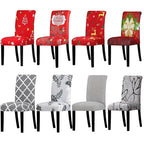 Printed Chair Cover Washable Removable Big Elastic Seat Arm Covers Slipcovers Stretch For Banquet Hotel Printed Dining Chair Slipcovers, Removable Washable Soft Spandex Stretch Chair Covers Banquet Chair Stevvex