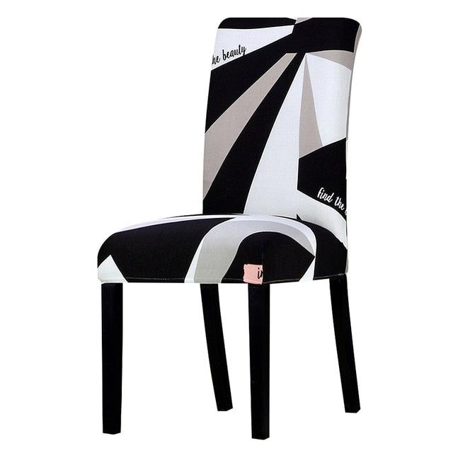 Printed Chair Cover Washable Removable Big Elastic Seat Arm Covers Slipcovers Stretch For Banquet Hotel Printed Dining Chair Slipcovers, Removable Washable Soft Spandex Stretch Chair Covers Banquet Chair Stevvex