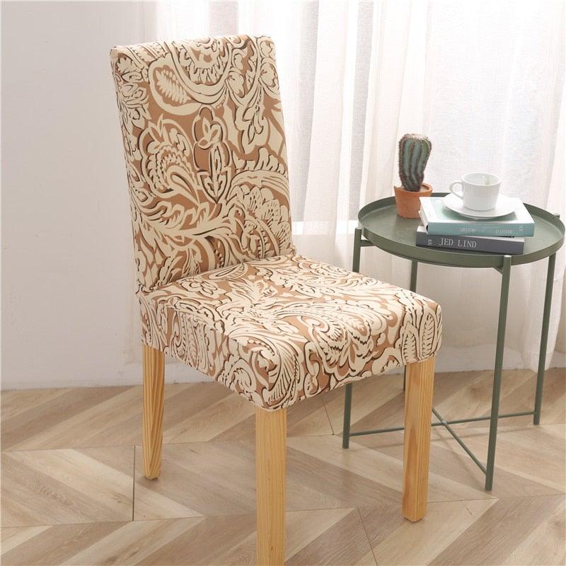 Printed Modern Chair Cover Spandex Stretch Elastic Chair Covers Seat Cover For Dining Room Hotel Wedding Banquet Cover Printed Stretchable Parson Chair Covers for Dining Room Pattern Stretch Dining Chair Slipcover Washable Removable for Kitchen Stevvex