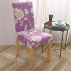 Printed Modern Chair Cover Spandex Stretch Elastic Chair Covers Seat Cover For Dining Room Hotel Wedding Banquet Cover Printed Stretchable Parson Chair Covers for Dining Room Pattern Stretch Dining Chair Slipcover Washable Removable for Kitchen Stevvex