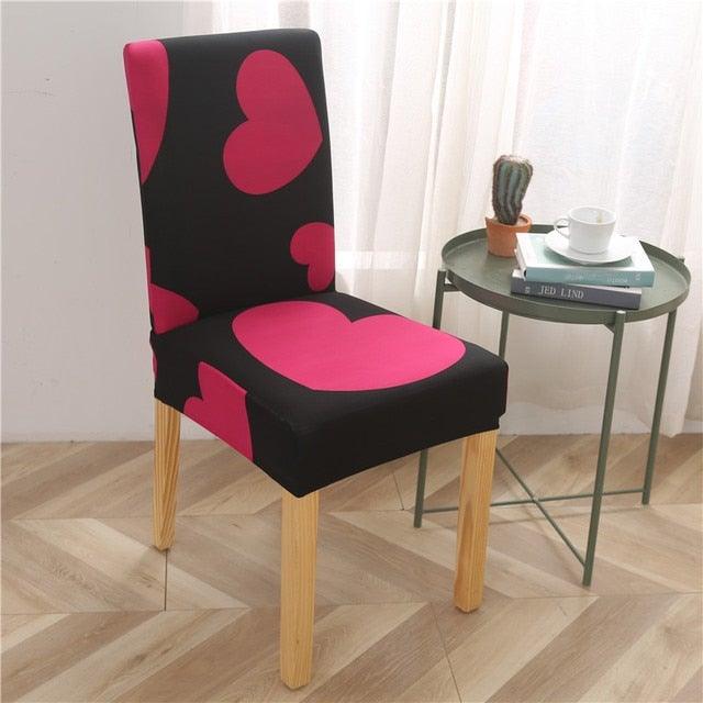 Printed Modern Chair Cover Spandex Stretch Elastic Chair Covers Seat Cover For Dining Room Hotel Wedding Banquet Cover Printed Stretchable Parson Chair Covers for Dining Room Pattern Stretch Dining Chair Slipcover Washable Removable for Kitchen Stevvex