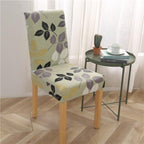 Printed Modern Chair Cover Spandex Stretch Elastic Chair Covers Seat Cover For Dining Room Hotel Wedding Banquet Cover Printed Stretchable Parson Chair Covers for Dining Room Pattern Stretch Dining Chair Slipcover Washable Removable for Kitchen Stevvex