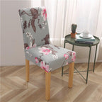 Printed Modern Chair Cover Spandex Stretch Elastic Chair Covers Seat Cover For Dining Room Hotel Wedding Banquet Cover Printed Stretchable Parson Chair Covers for Dining Room Pattern Stretch Dining Chair Slipcover Washable Removable for Kitchen Stevvex