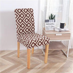Printed Modern Chair Cover Spandex Stretch Elastic Chair Covers Seat Cover For Dining Room Hotel Wedding Banquet Cover Printed Stretchable Parson Chair Covers for Dining Room Pattern Stretch Dining Chair Slipcover Washable Removable for Kitchen Stevvex
