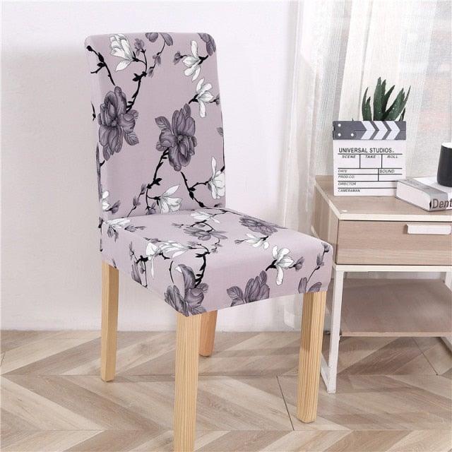 Printed Modern Chair Cover Spandex Stretch Elastic Chair Covers Seat Cover For Dining Room Hotel Wedding Banquet Cover Printed Stretchable Parson Chair Covers for Dining Room Pattern Stretch Dining Chair Slipcover Washable Removable for Kitchen Stevvex