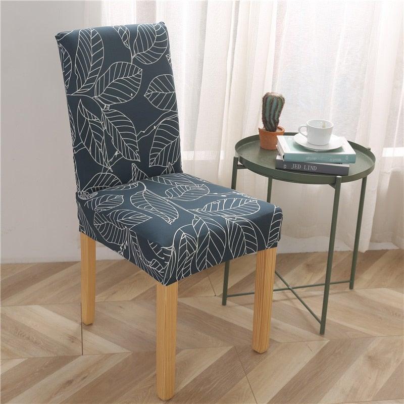 Printed Modern Chair Cover Spandex Stretch Elastic Chair Covers Seat Cover For Dining Room Hotel Wedding Banquet Cover Printed Stretchable Parson Chair Covers for Dining Room Pattern Stretch Dining Chair Slipcover Washable Removable for Kitchen Stevvex