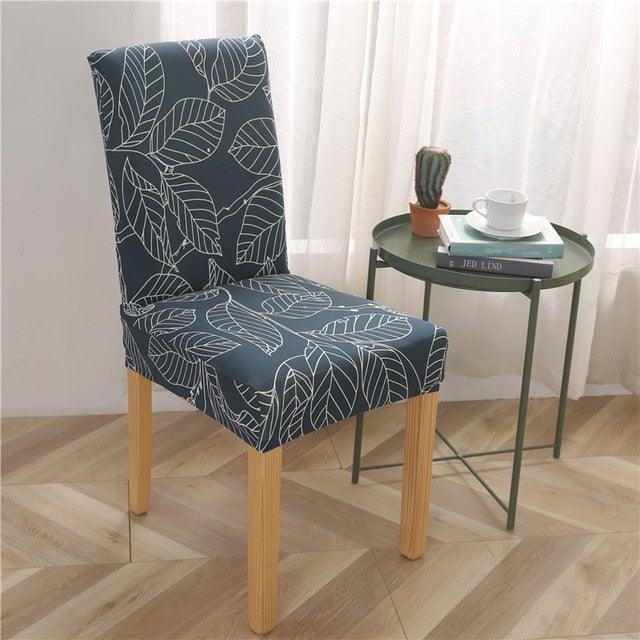 Printed Modern Chair Cover Spandex Stretch Elastic Chair Covers Seat Cover For Dining Room Hotel Wedding Banquet Cover Printed Stretchable Parson Chair Covers for Dining Room Pattern Stretch Dining Chair Slipcover Washable Removable for Kitchen Stevvex