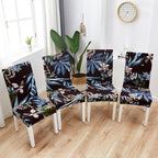 Printed Polyester Fabric Chair Cover Washable Chair Covers Seat Slipcovers Stretch Dining Seat Case For Home Stretch Removable Washable Dining Room Chair Protector Slipcovers/Home Decor Dining Room Seat Cover Multiple Styles Stevvex