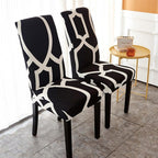 Printed Polyester Fabric Chair Cover Washable Chair Covers Seat Slipcovers Stretch Dining Seat Case For Home Stretch Removable Washable Dining Room Chair Protector Slipcovers/Home Decor Dining Room Seat Cover Multiple Styles Stevvex