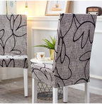 Printed Polyester Fabric Chair Cover Washable Chair Covers Seat Slipcovers Stretch Dining Seat Case For Home Stretch Removable Washable Dining Room Chair Protector Slipcovers/Home Decor Dining Room Seat Cover Multiple Styles Stevvex