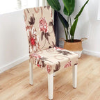Printed Polyester Fabric Chair Cover Washable Chair Covers Seat Slipcovers Stretch Dining Seat Case For Home Stretch Removable Washable Dining Room Chair Protector Slipcovers/Home Decor Dining Room Seat Cover Multiple Styles Stevvex