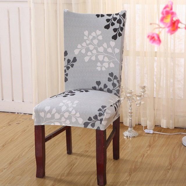 Printed Polyester Fabric Chair Cover Washable Chair Covers Seat Slipcovers Stretch Dining Seat Case For Home Stretch Removable Washable Dining Room Chair Protector Slipcovers/Home Decor Dining Room Seat Cover Multiple Styles Stevvex