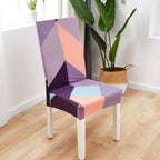 Printed Polyester Fabric Chair Cover Washable Chair Covers Seat Slipcovers Stretch Dining Seat Case For Home Stretch Removable Washable Dining Room Chair Protector Slipcovers/Home Decor Dining Room Seat Cover Multiple Styles Stevvex