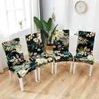 Printed Polyester Fabric Chair Cover Washable Chair Covers Seat Slipcovers Stretch Dining Seat Case For Home Stretch Removable Washable Dining Room Chair Protector Slipcovers/Home Decor Dining Room Seat Cover Multiple Styles Stevvex