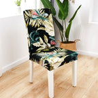 Printed Polyester Fabric Chair Cover Washable Chair Covers Seat Slipcovers Stretch Dining Seat Case For Home Stretch Removable Washable Dining Room Chair Protector Slipcovers/Home Decor Dining Room Seat Cover Multiple Styles Stevvex