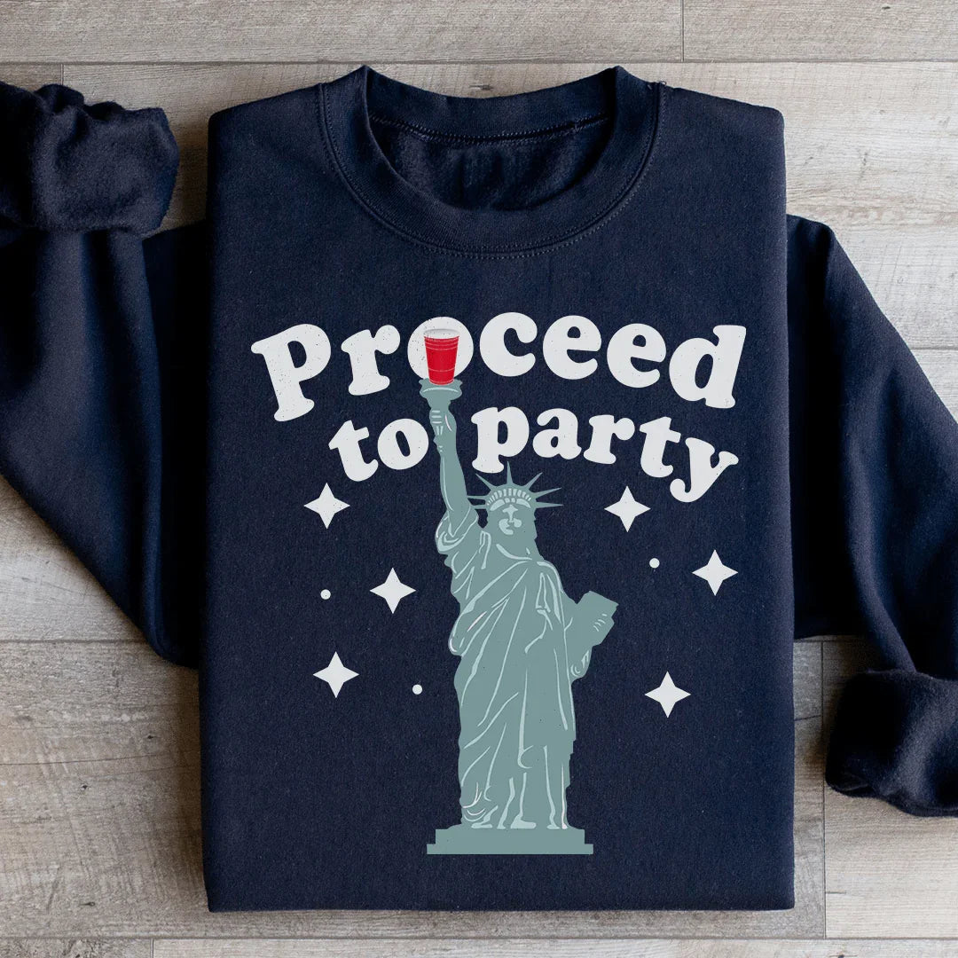 Proceed To Party Sweatshirt Peachy Sunday