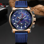 Men's Waterproof Modern Watch With Leather Belts, Stainless Steel Case Excellent Look Perfect Gift Stevvex