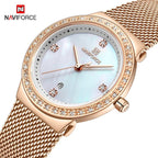 Fashion Elegant Watches   Luxury Analog Women Watch  With Date Casual Quartz  Wristwatch With Stainless Steel Mesh Band Perfect Gift