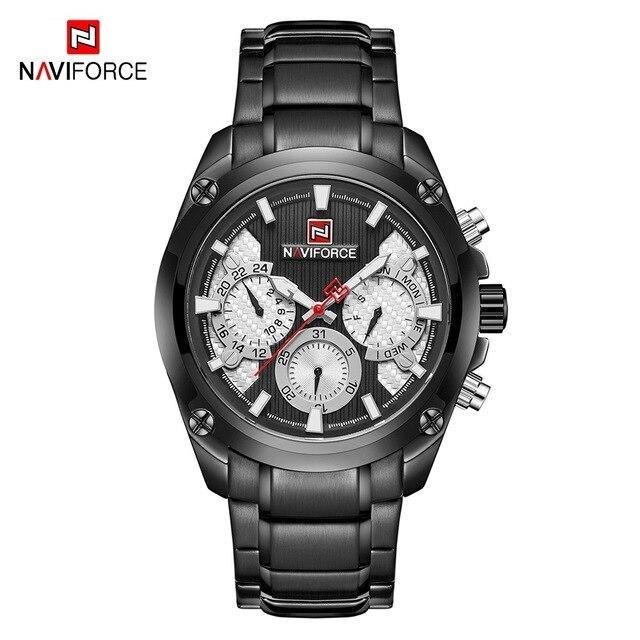 Men's  Waterproof Stainless Steel Watch With Chronometers Business Style Wristwatch Unique Design Perfect Gift - SJB-DIAMOND ELITES