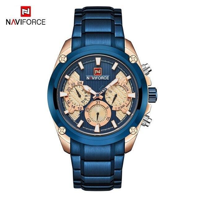Men's  Waterproof Stainless Steel Watch With Chronometers Business Style Wristwatch Unique Design Perfect Gift - SJB-DIAMOND ELITES