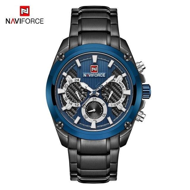 Men's  Waterproof Stainless Steel Watch With Chronometers Business Style Wristwatch Unique Design Perfect Gift - SJB-DIAMOND ELITES
